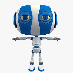 robotboy cartoon robot character 3D Model in Robot 3DExport