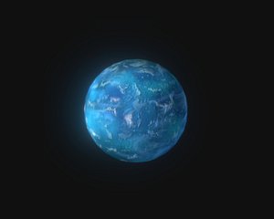 Uranus Planet Low Poly PBR Mobile AR
