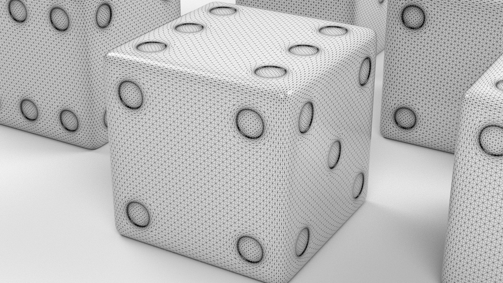 3D model Colorful dice with shallow dots - TurboSquid 2148003
