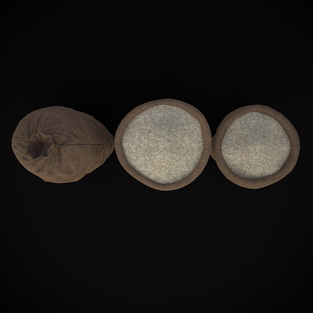 Burlap Sacks Of Rice Model - TurboSquid 2240617