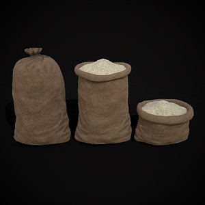 Burlap Sacks of Rice model