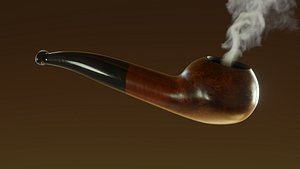 Tobacco Pipe 07 - Author - With Animated VDB Smoke