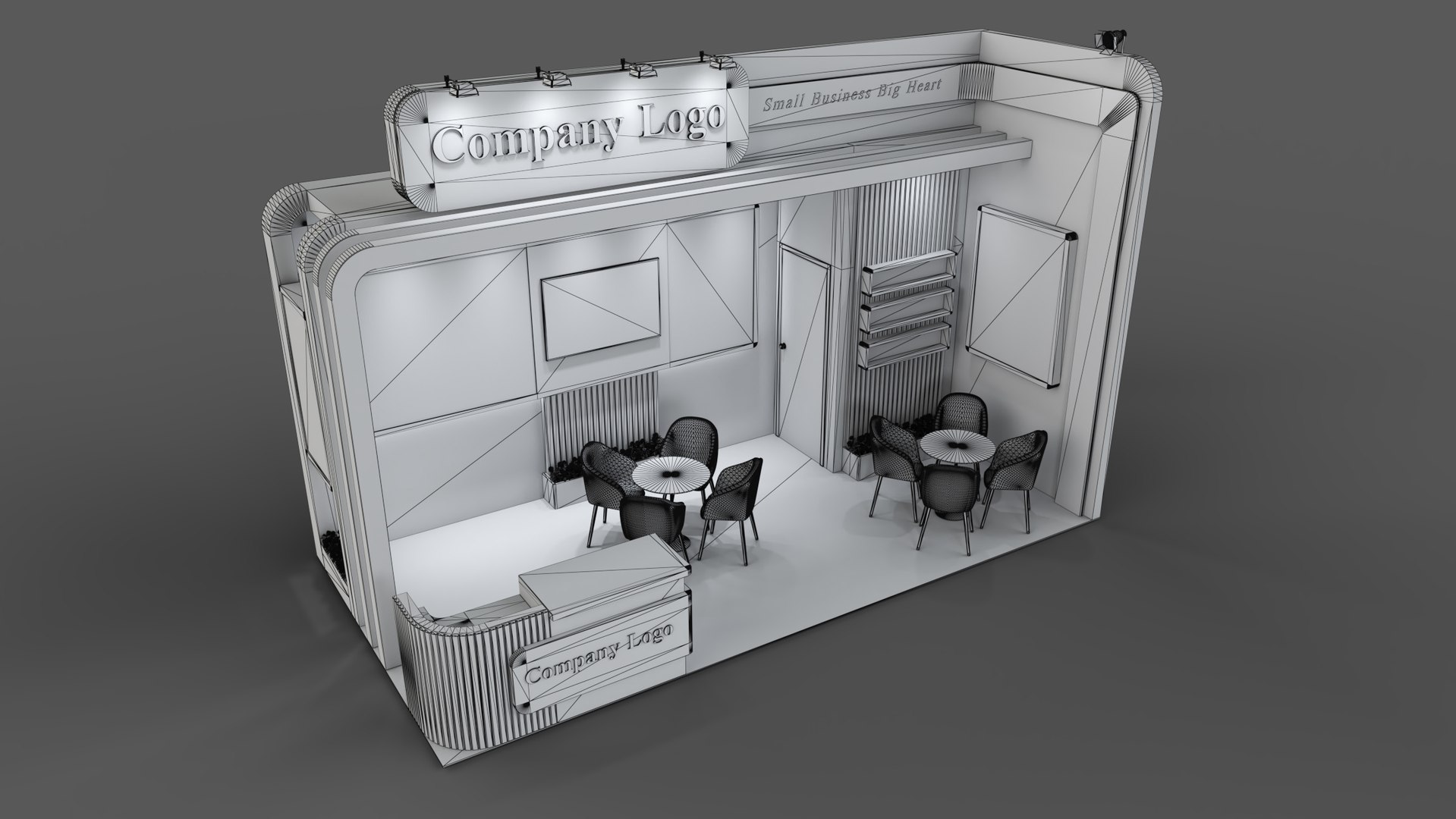 Exhibition Booth Model - TurboSquid 2330449
