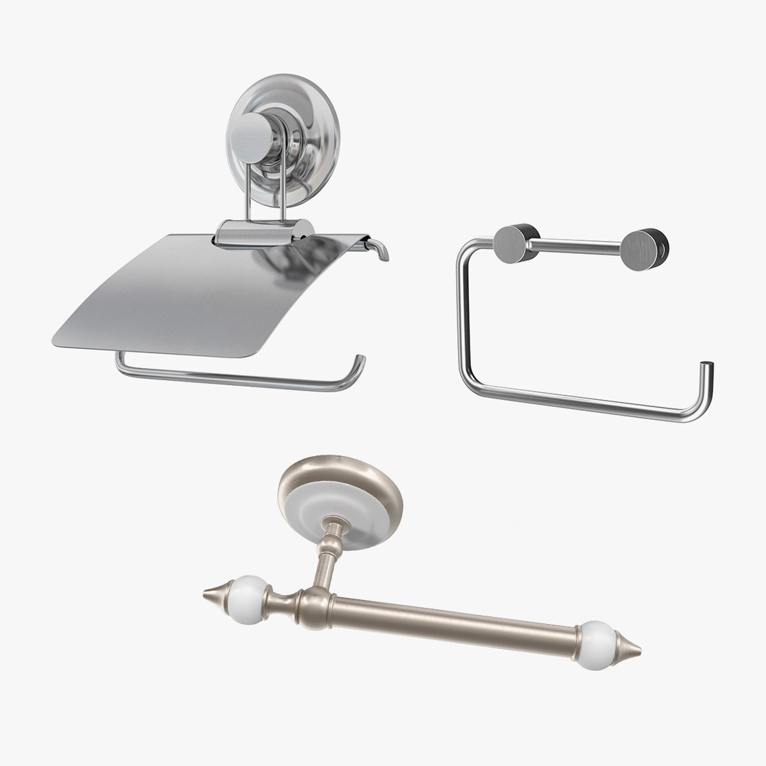 Toilet Paper Holders Collection 3D model preview