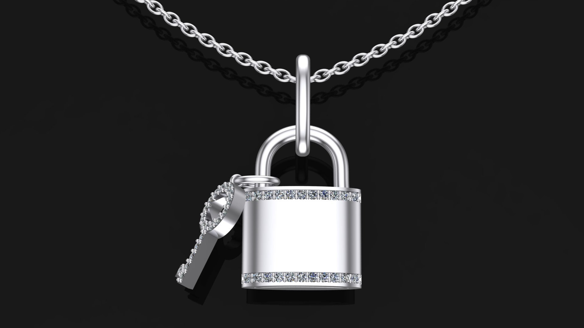 3D Model Lock Pendant 2 - TurboSquid 1899457