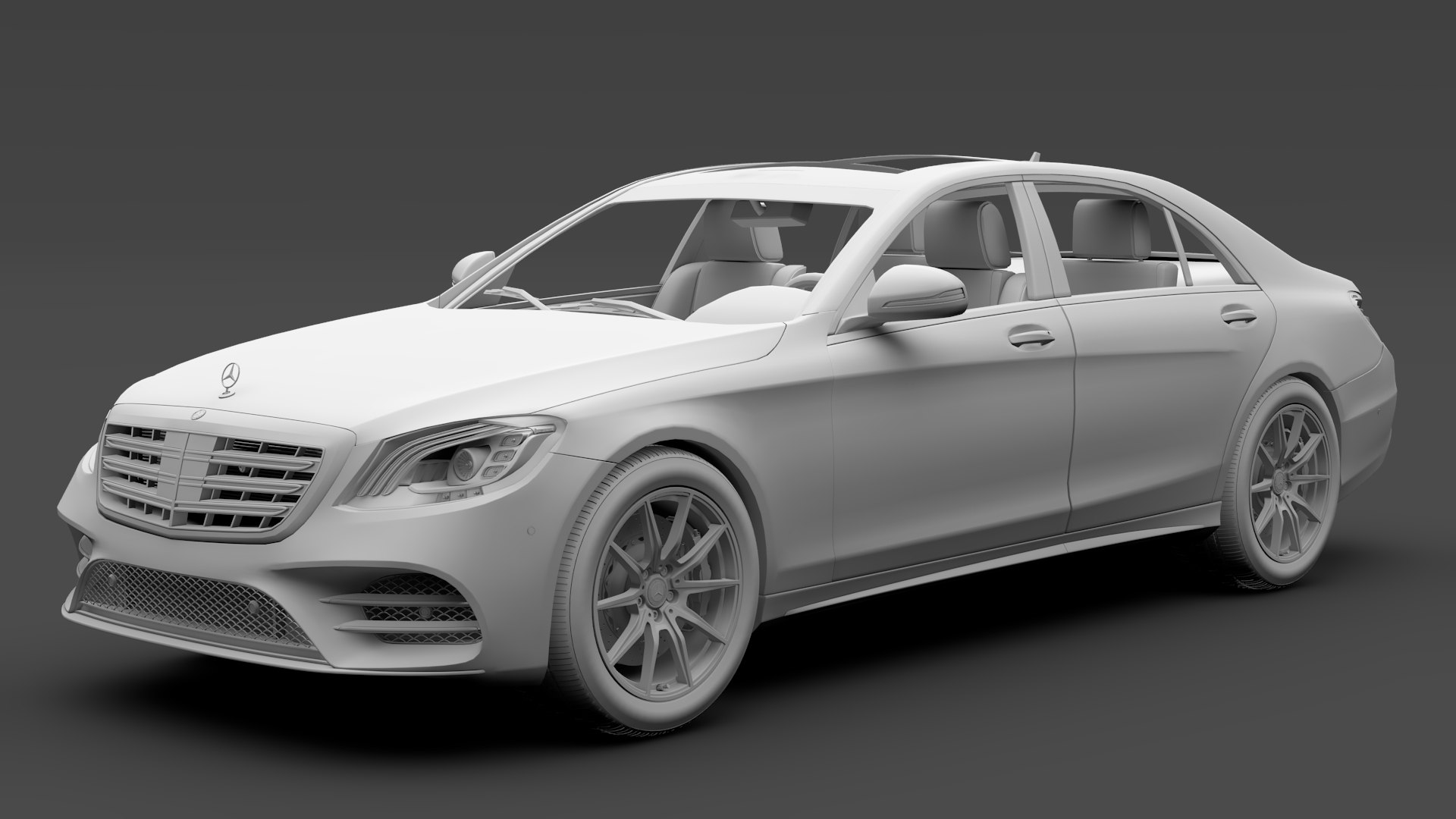 Mercedes Benz S 350 3D Model - TurboSquid 1302476