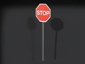 3d model stop sign