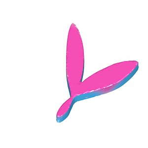 leaf colorful cute cartoon 3D model