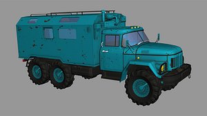 3D model ZIL 131 KUNG blue