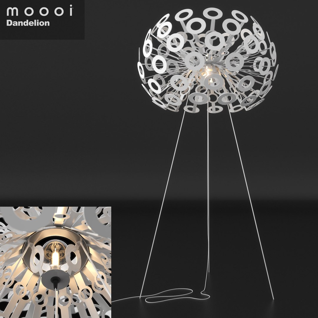 interview Breddegrad famlende 3D moooi dandelion floor lamp materials - TurboSquid 1314698
