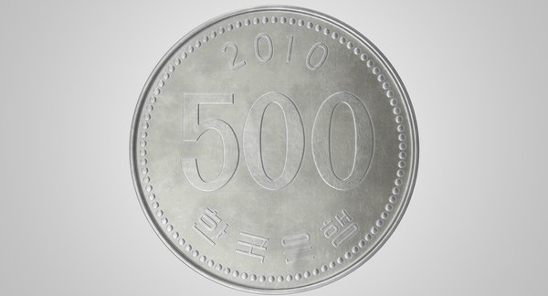 韓国500ウォン硬貨3Dモデル - TurboSquid 1527174