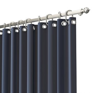 3D Cornice Classic Curtain 03 Chrome