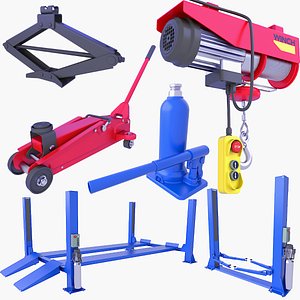 Professional Car Workshop Equipment v2 3D model