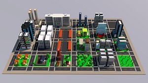 Cartoon City 3D model