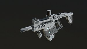 3D Sci-fi gun SMG 002