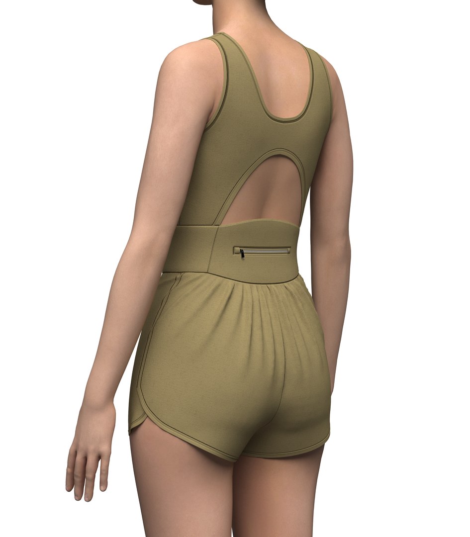 Female Running Suit Model - TurboSquid 2396119