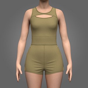 Female Running Suit model