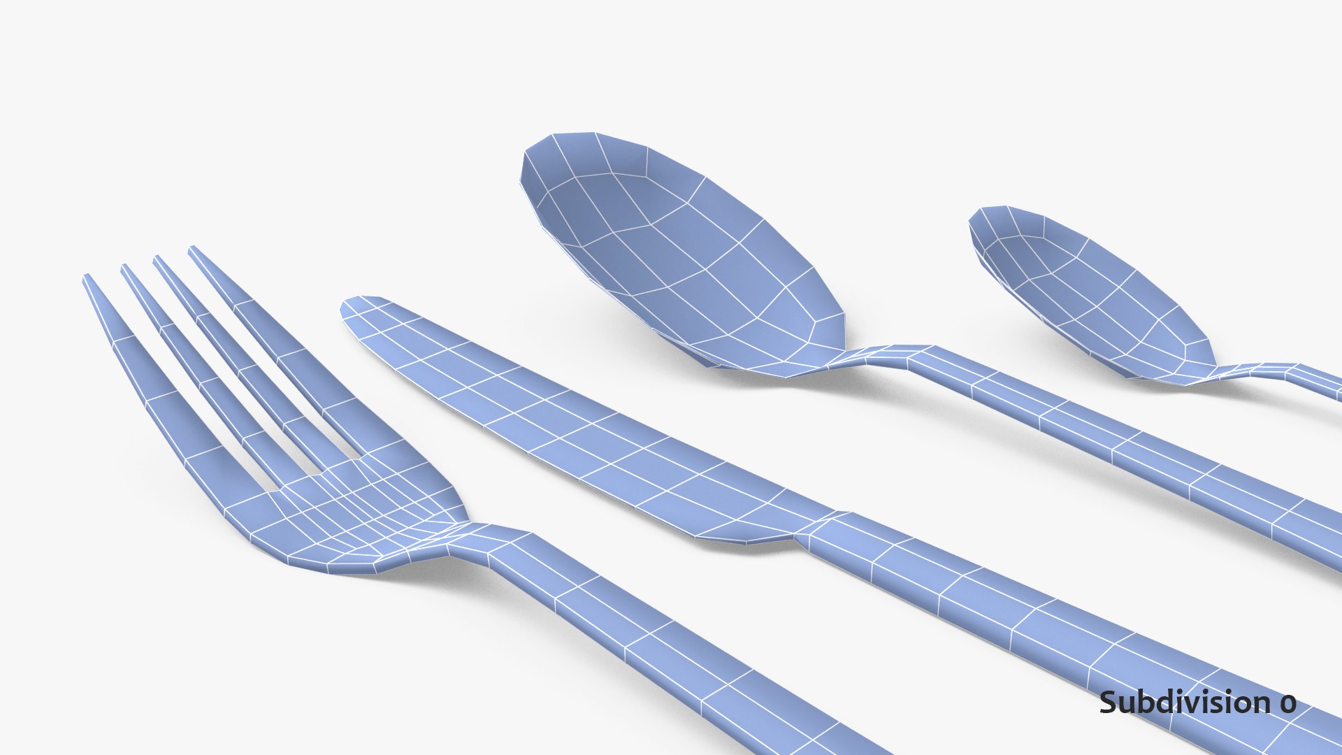 flatware set 3D model https://p.turbosquid.com/ts-thumb/9U/EOksAO/yo1CY6gQ/wire2_0/png/1578827062/1920x1080/fit_q87/7c3f14831aea4ed224497e96ce4d93694357f4cc/wire2_0.jpg