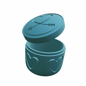 Heart Box Valentine Gift 3D model