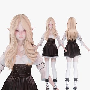 Elf - Realistic Female Character - Blender Eevee1