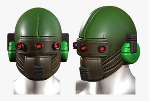 3D gas mask helmet model
