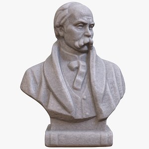 3D Taras Shevchenko Marble Bust model