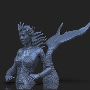 3D Mermaid on the sea