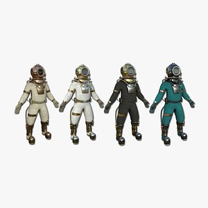 04 Diving Suits Collection - Character Design Fashion model