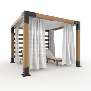3D Poolside Cabana 16