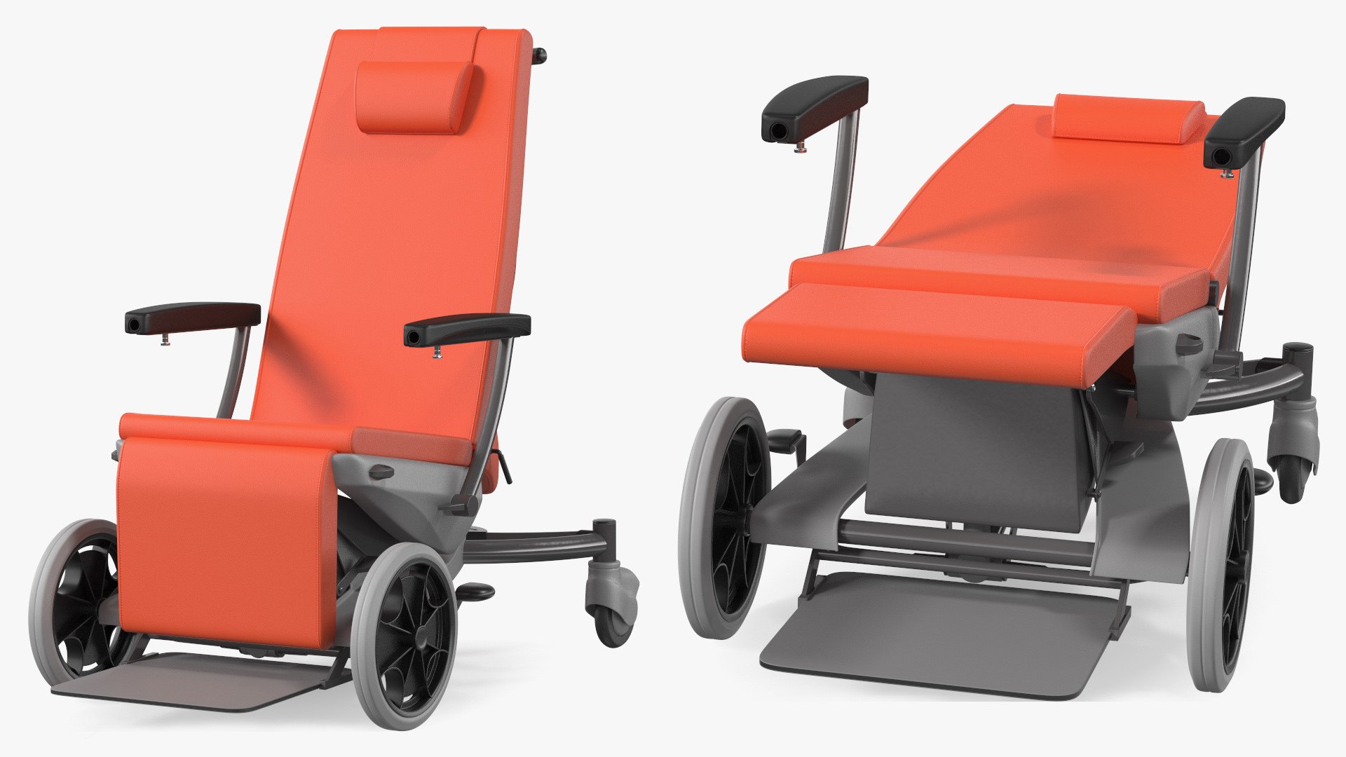 SELLA Multifunctional Transport Chair Rigged 3D model preview
