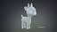 3D cute cartoon deer model