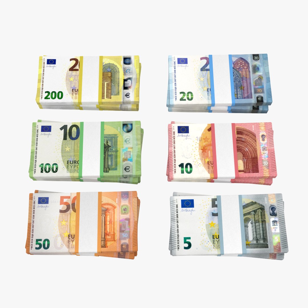 3D Euro Banknotes Collection Model - TurboSquid 2457452