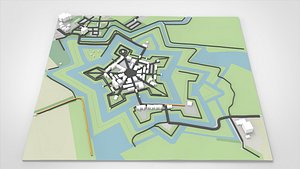 Fort Bourtange Groningen Netherlands model