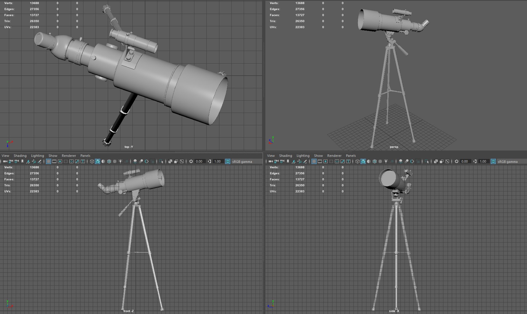 Modern Telescope model - TurboSquid 1996580