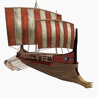 Low-poly Greek Trireme