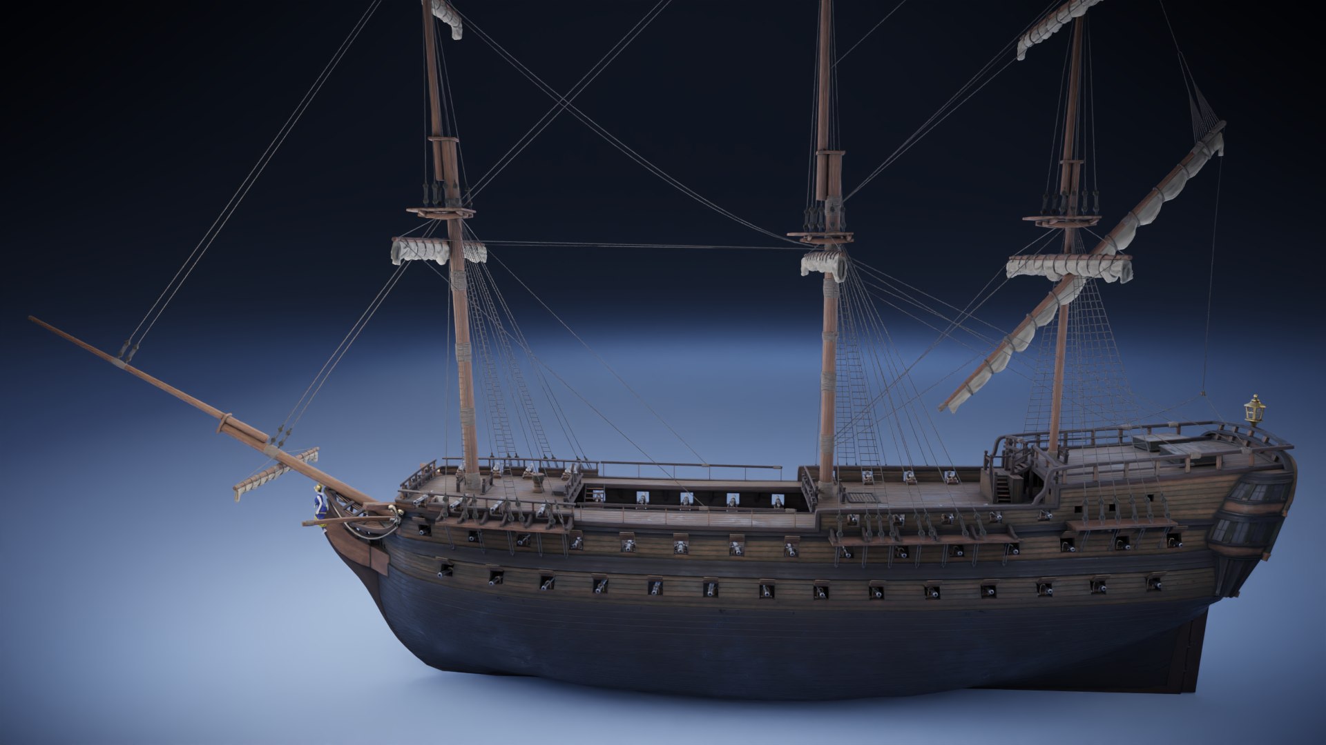 Seventy-four Gun Ship 3D Model - TurboSquid 1996325