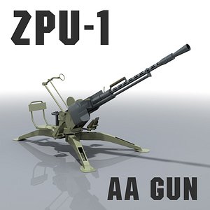 3d model zpu-1 gun afghanistan libya