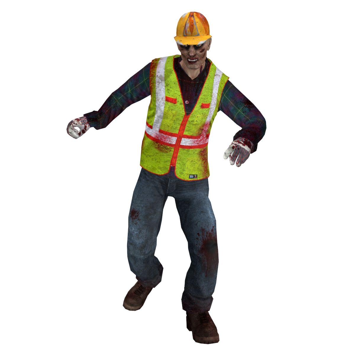 3d 3ds pack rigged worker zombies