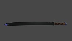 3D 3D Crystal tipped sword model