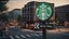 Tall Starbucks Drive Thru Signage