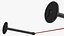 3D Black Flexibarrier Red Belt Stanchion model