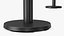 3D Black Flexibarrier Red Belt Stanchion model