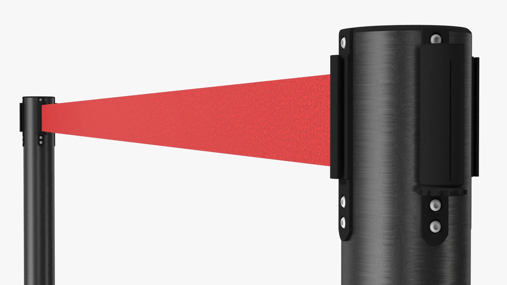 FlexiBarrier – Barrière à Dérouler Magnétique 4,5m Noir/Jaune Avec Support Mural - Installation Sans Vis