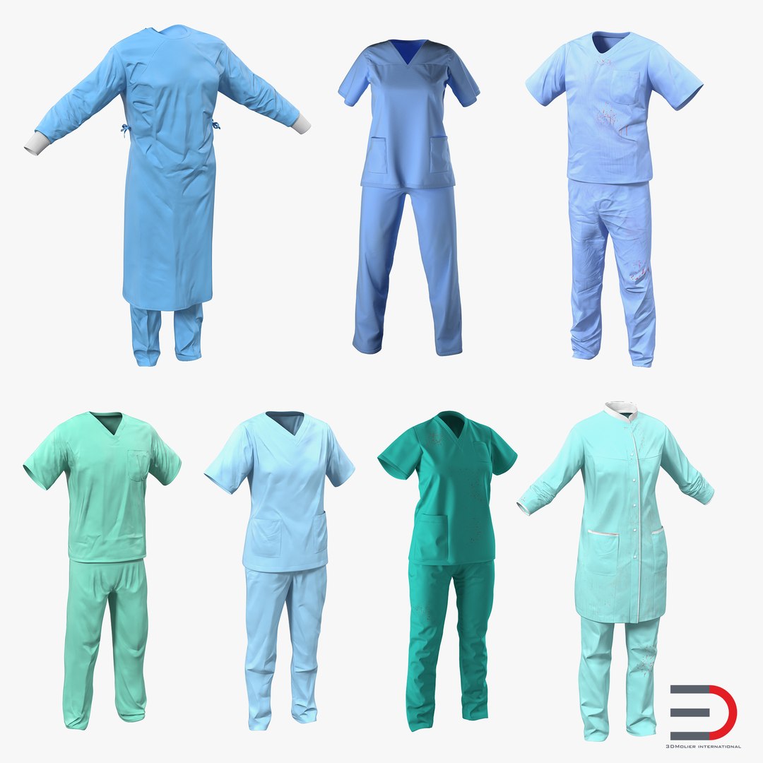 Doctor Clothing 3D Models Collection 5 3D model preview