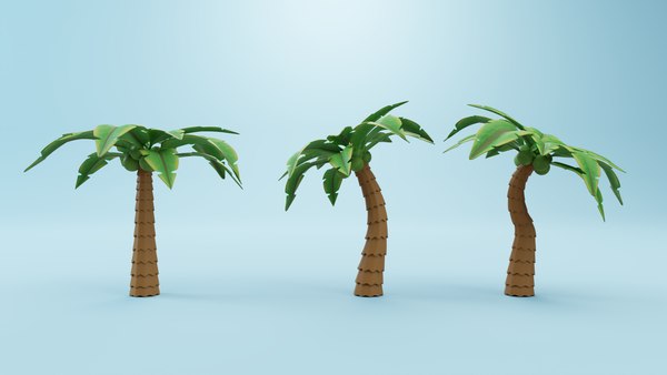 3D Coconut Tree Cartoon model - TurboSquid 1737275