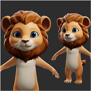 3D Cartoon  Lion
