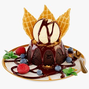 3D Chocolate brownie