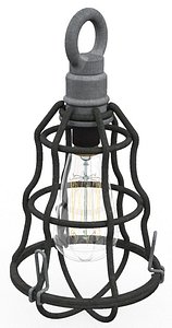 Industrial themed lamp with edison style bulb