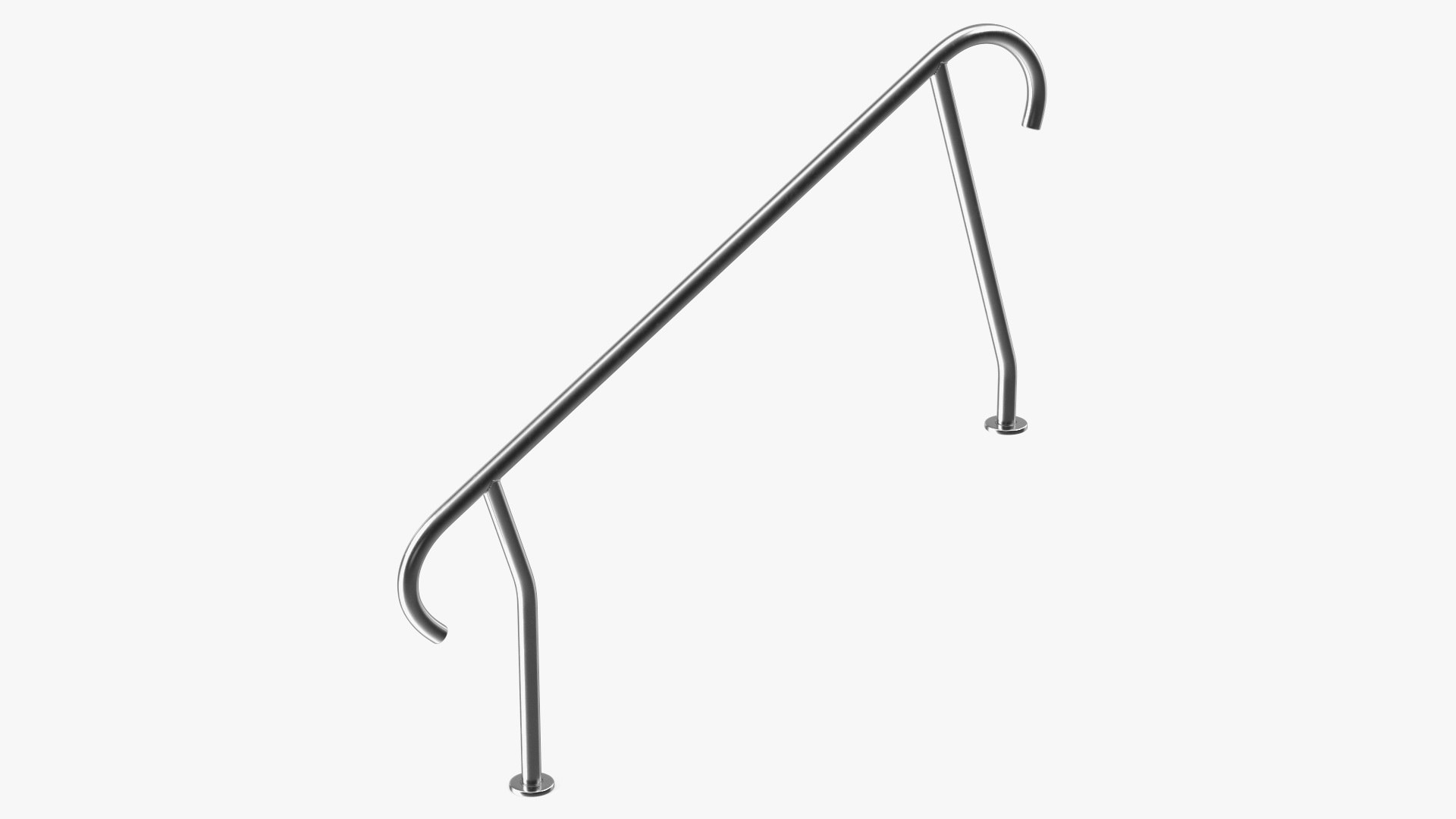 Deck Mounted Stair Rail 3D model preview