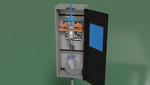 Fluid Flow Sensor Tube 3D Model